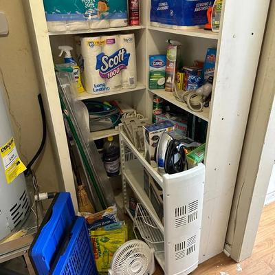 Household Items And Three Shelves