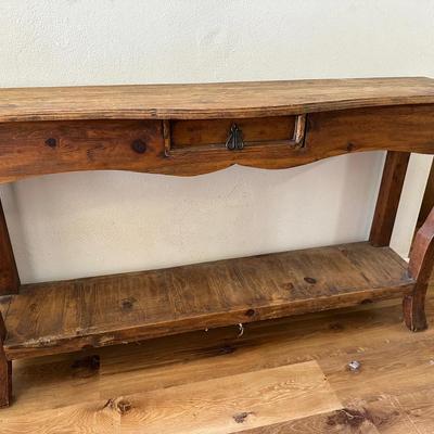 Rustic Wood Entry Table