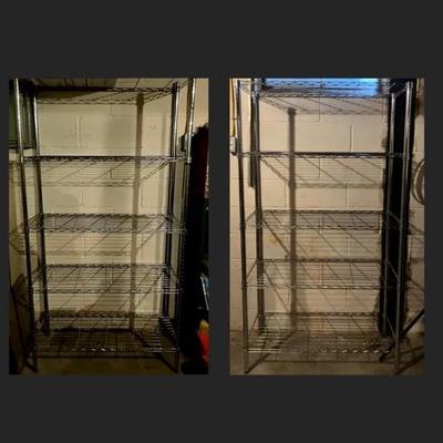 2 Chrome Shelving Units