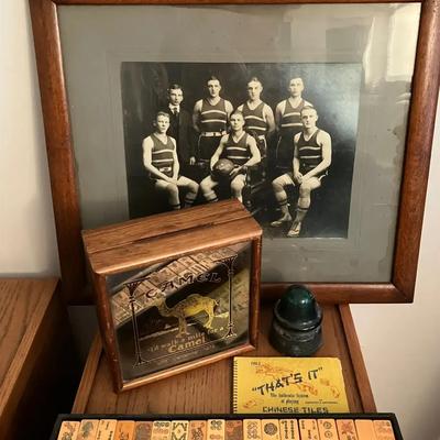 1975 RJR Tobacco Co. Centennial Wood Box and Other Vintage Items