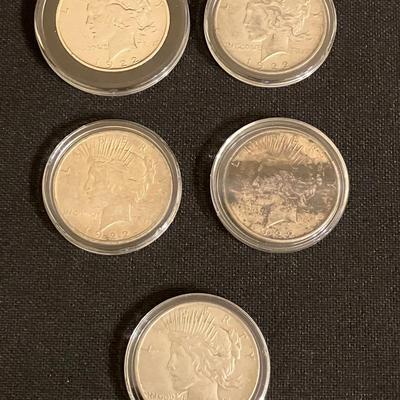 1922 and 1923 Peace Silver Dollars 