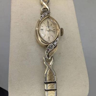 14K Gold & Diamond Omega Ladies Watch