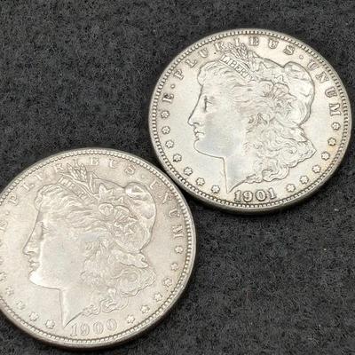 1900 & 1901-O Morgan Dollars