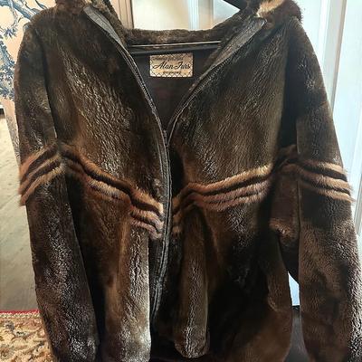 Canadian Phantom/Pastel Dyed Sheared Beaver & Mink Fur Jacket: Alan Furs