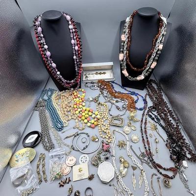 Costume Jewelry Lot Beads And More 