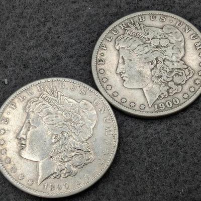 1890 & 1900-S Morgan Dollars 