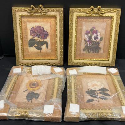 Set Of 4 Floral Prints