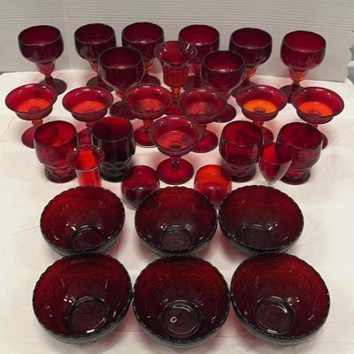 Ruby Red Glass Assortment