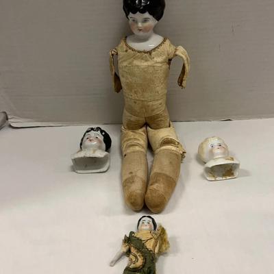 Antique Porcelain Dolls And Pieces