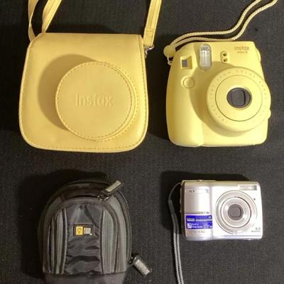 Yellow Instax And Olympus Camera 
