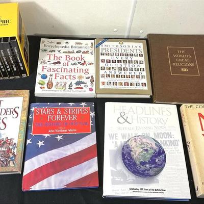 Assorted History, Reference & Collector Books – National Geographic, Britannica & More