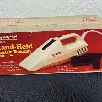 Vintage Montgomery Ward Hand-Held Electric Vacuum – In Original Box