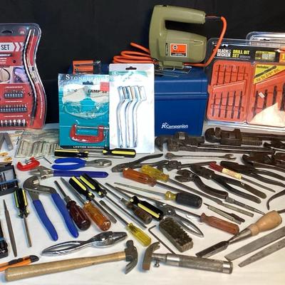 Large Mixed Hand Tool & Hardware Lot – Pliers, Screwdrivers, Bits, Vintage Tools & More
