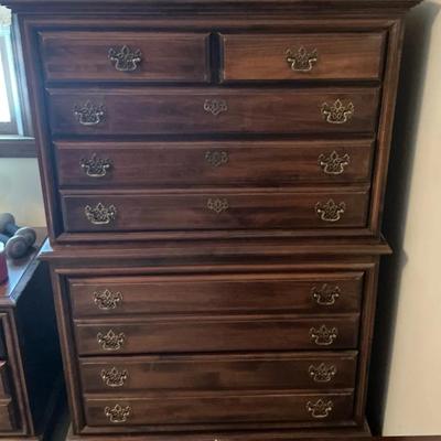 Mobel Inc. Solid Wood Highboy Dresser
