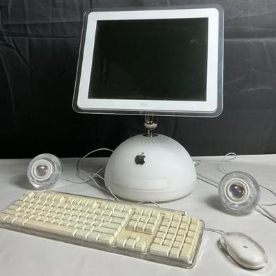 Vintage Apple iMac G4 “Lamp-Style” Desktop Computer with Keyboard, Mouse & Speakers