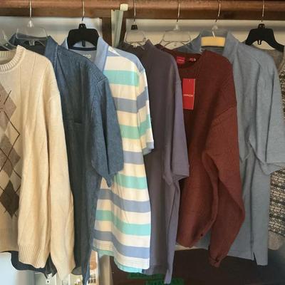 Lot Of Men’s Clothing- Shirts And Sweaters New With Tags