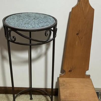 Mosaic Table and Heart-Shaped Bench