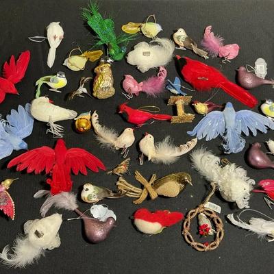 Collection of Bird Christmas Ornaments – Assorted Styles & Materials