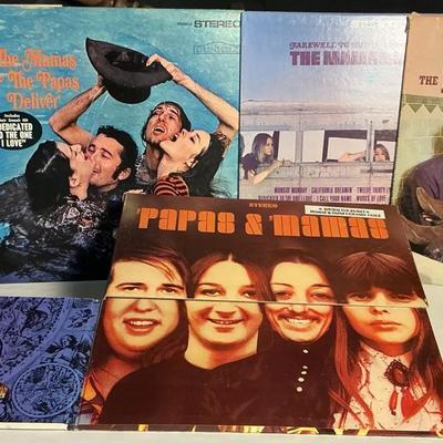 Vintage The Mamas & The Papas Vinyl Records (Including Self-Title With “Special Fun Jacket”)