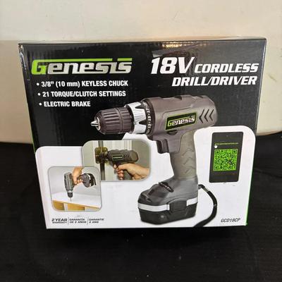 Genesis 18V Cordless Drill/Driver – New in Box