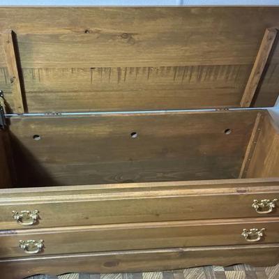 Wooden Chest Fake Drawers 