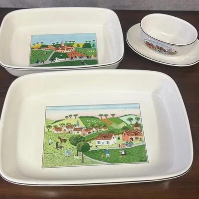 Villeroy & Boch Porcelain Serving Dishes & Gravy Boat
