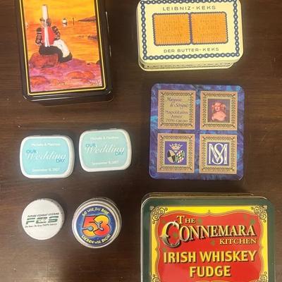 Miscellaneous Empty Collectable Chocolate & Cookie Container Tins 