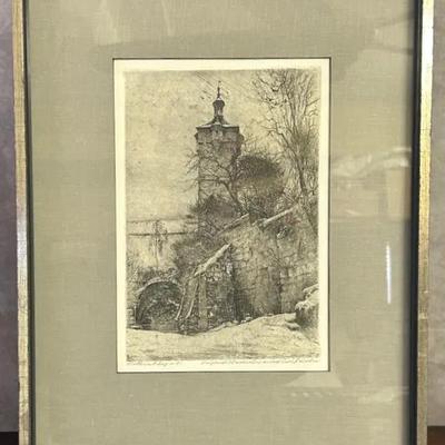 Signed Framed Rothenbürg O.T. Etched Wall Art