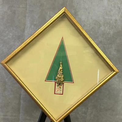 German Christmas Hanging Pendant Framed 