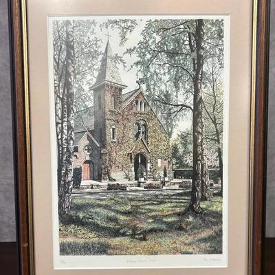 Signed Framed Jon Middleton “St. Anne’s Chruch, Vecle”