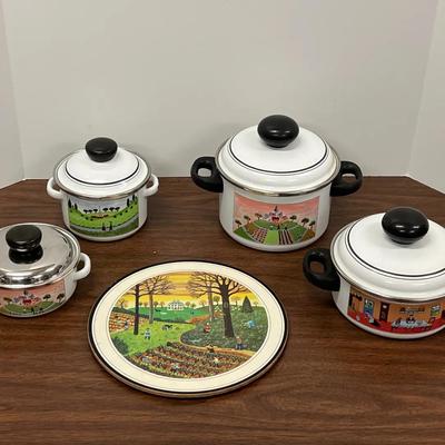 Villeroy & Boch Pots And Trivet - West Germany 
