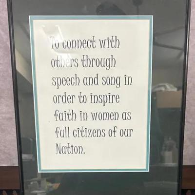 Framed Thoughtful Quote 