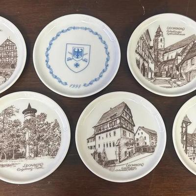 German Porcelain 6-Coaster Set