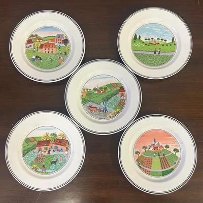 Villeroy & Boch Porcelain Dessert Plate 5-Piece Set