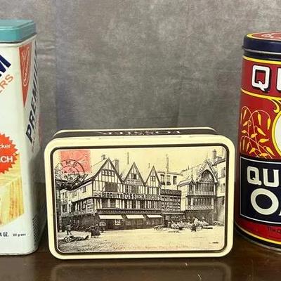 Set Of Three Collectible Storage Tins 