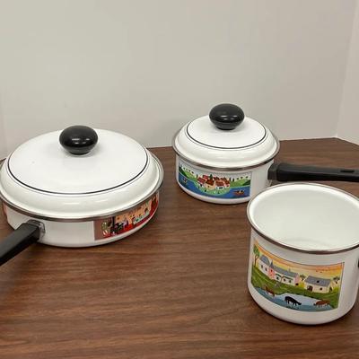 Villeroy & Boch Enamel Pots - West Germany