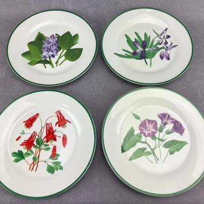 National Wildlife Federation - Floral Themed Porcelain Salad Plate Set