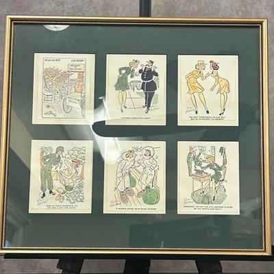 Vic Herman Framed Cartoon Art 