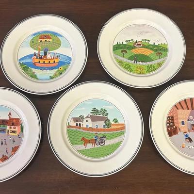 Villeroy & Boch Porcelain Salad Plates 5-Plate Set