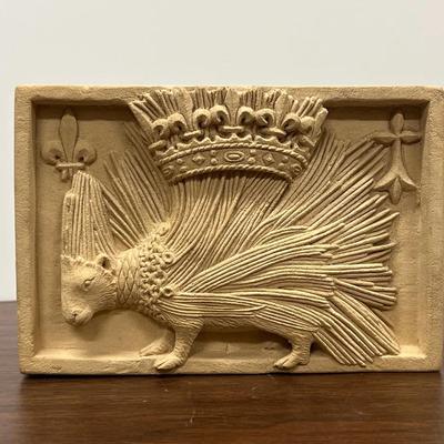 Plaster Mould Decoration With Emblem Of King Louis XII