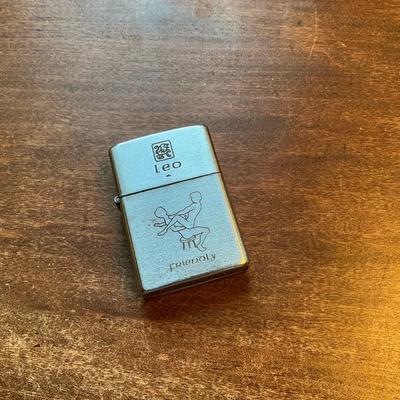 Vintage “Friendly Leo” Engraved Lighter 