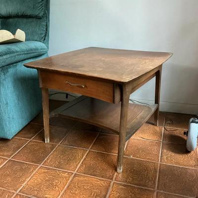 Mid Century Walnut Side Table #1