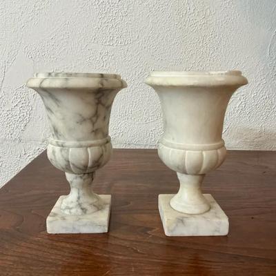 Marble Urns Pair