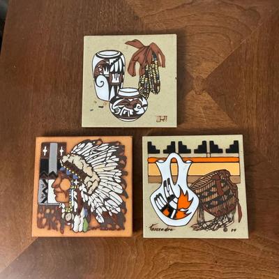 Native American Glazed Trivets
