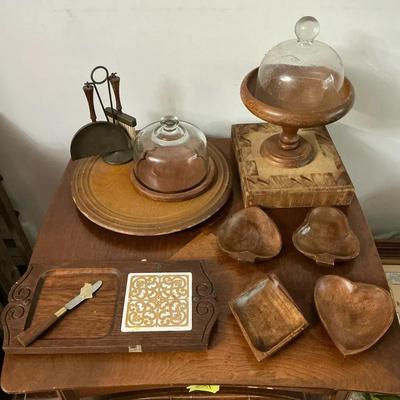 Vintage Wood Entertaining Pieces 
