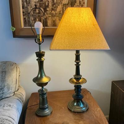 Large Brass Lamp Pair #1