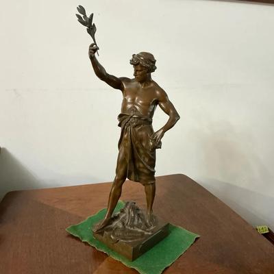 Antique Emile Louis-Picault Bronze “Per Laborem”