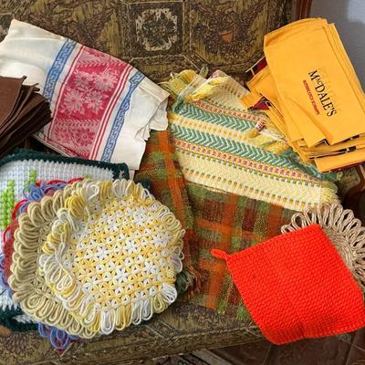 VTG MacDale’s Napkins, Handmade Hot Pads And More