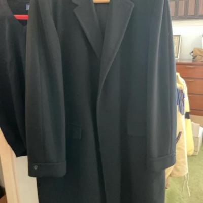 Men’s 100% Cashmere Overcoat Black