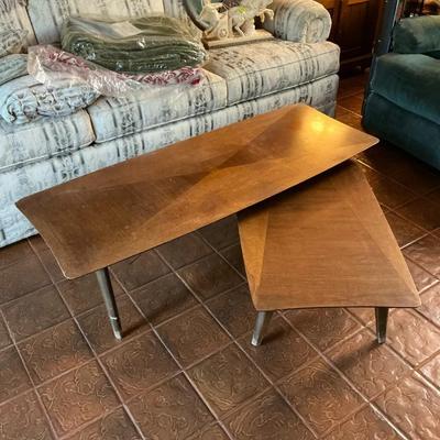Mid Century Asymmetrical Coffee Table 